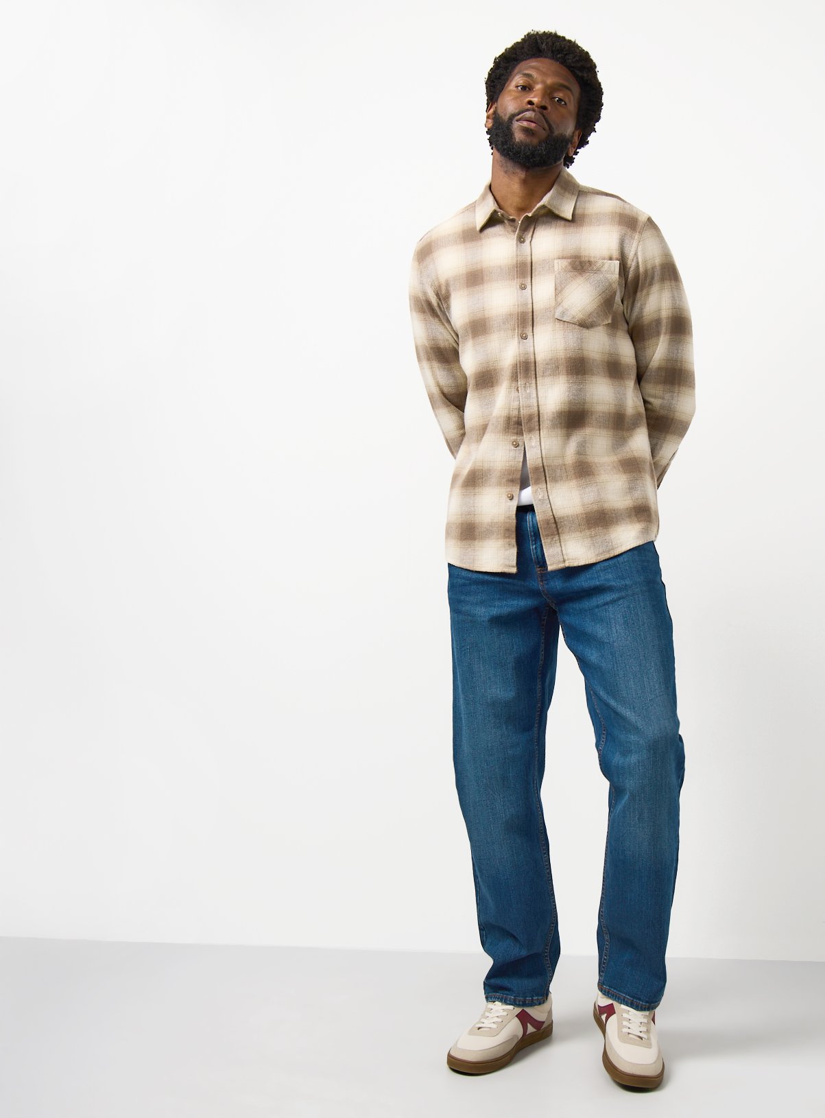 Dark Rinse Stretch Denim Straight Leg Jeans 40R - Image 2 thumbnail